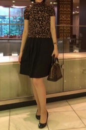 ダミエバッグコーデ1