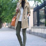 カーキパンツでマニッシュ