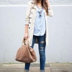 春のトレンチコーデに