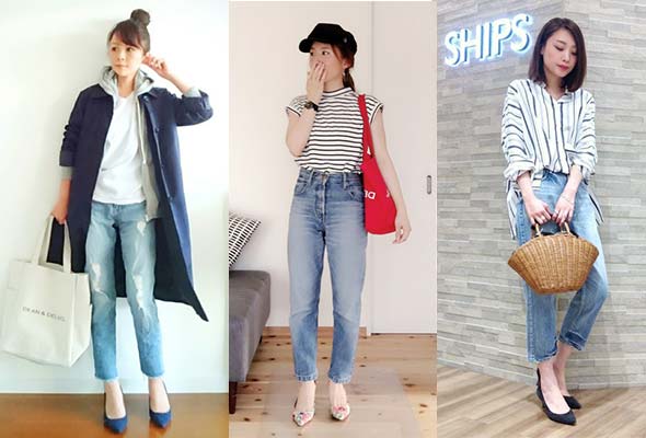 小柄デニムコーデ