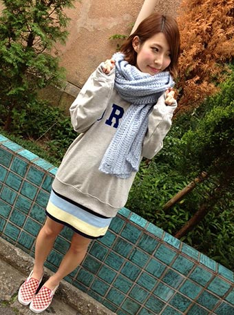 wegoマフラーコーデ1