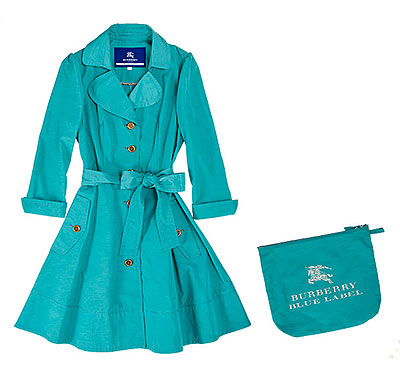 バーバリーブルーレーベルレインコート1
