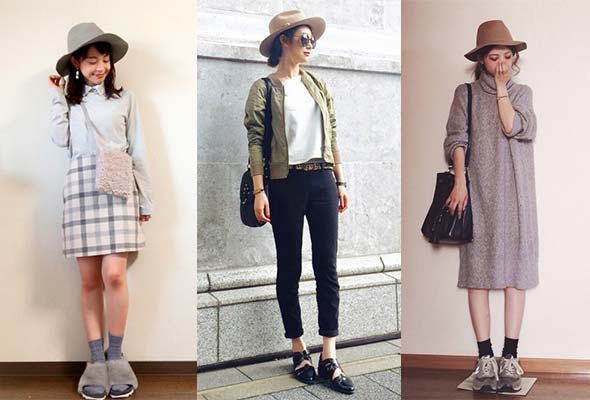 小柄ハットコーデ