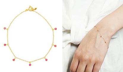 アガット-華奢ブレスレット3