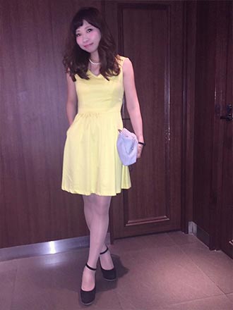 ZARAパーティドレスコーデ4