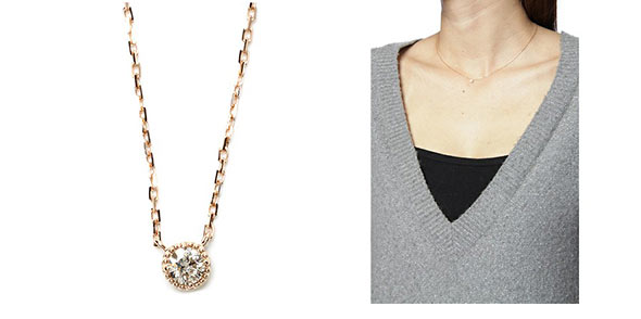 アガット華奢ネックレス