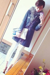 フェラガモ靴コーデ5