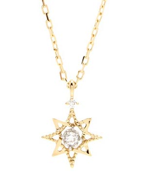 アガット1粒ダイヤネックレス2