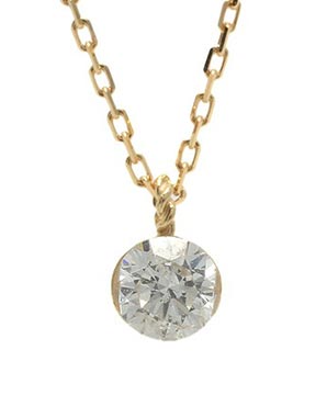 アガット1粒ダイヤネックレス3