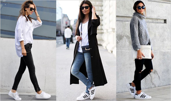 女性アディダススニーカーコーデ