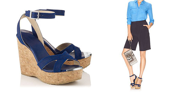 ジミーチュウ高級ウェッジサンダル