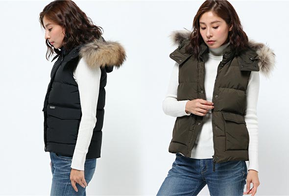 ウールリッチダウンベスト