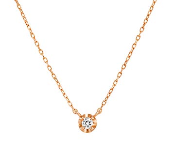 カナル4℃１粒ダイヤネックレス