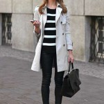 黒デニムでシックな装いに