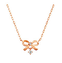 4℃リボンモチーフ-ネックレス