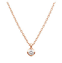 4℃１粒ダイヤモンド-ネックレス