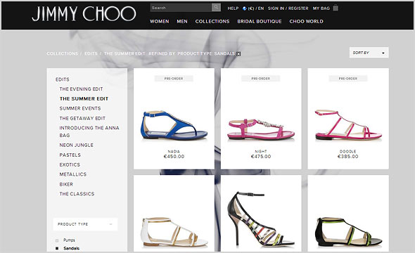 ジミーチュウサンダル