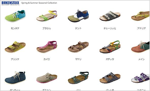 ビルケンシュトックサンダル