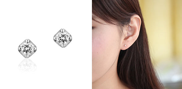 １粒ダイヤピアス1