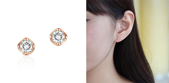 １粒ダイヤピアス2