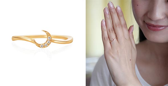 カナル4℃華奢ゴールドリング2