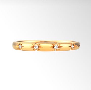 スタージュエリー華奢ゴールドリング4