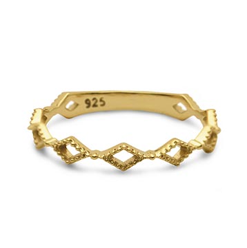 ブルーム華奢ゴールドリング2