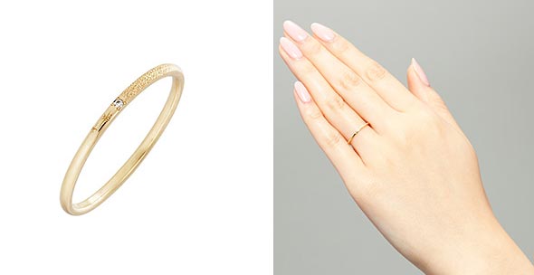 アーカー華奢ゴールドリング2