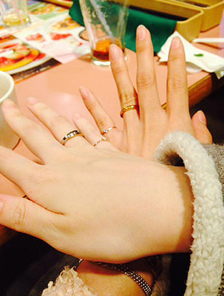 友達ペアピンキーリング