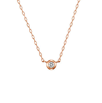 4℃1粒ダイヤネックレス2