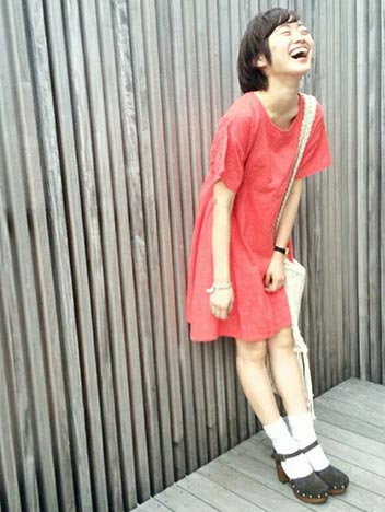 カスタネサボサンダル靴下コーデ1