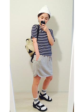 tevaサンダル靴下コーデ4