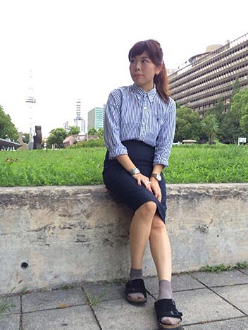 ビルケンシュトックサンダル靴下コーデ2