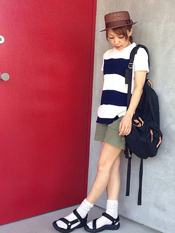 tevaサンダル靴下コーデ2