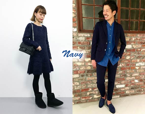 ネイビーリンクコーデ