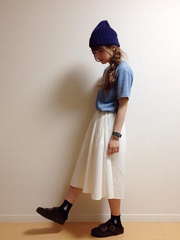 ビルケンシュトックサンダル靴下コーデ4