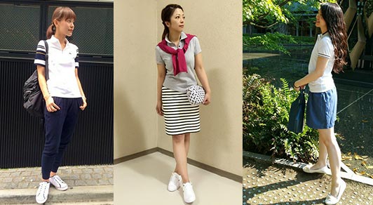 ラコステポロシャツコーデ