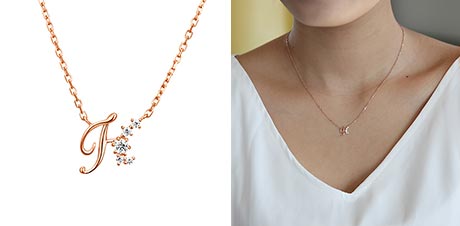 カナル4℃イニシャルネックレス3