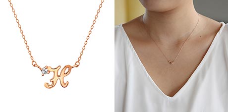 4℃イニシャルネックレス2