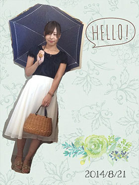 ブラウンかごバッグコーデ5