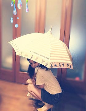 ヴィヴィアンウエストウッド日傘コーデ