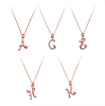 VAヴァンドームイニシャルネックレス