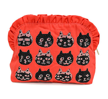 ララキューブ猫ポーチ