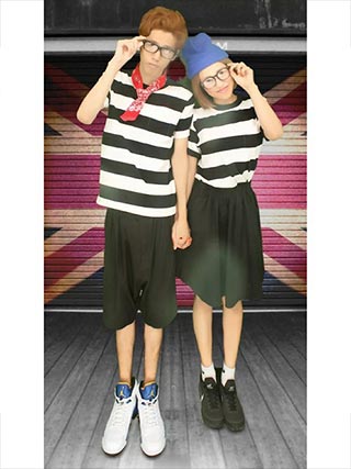 wegoペアＴシャツコーデ1