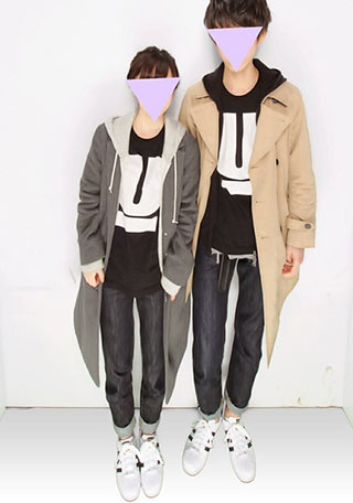 アディダススニーカーペアルック2