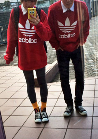 アディダストレーナー-ペアルック1