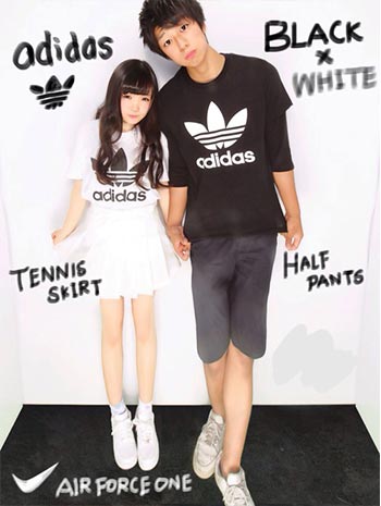 アディダスペアルック1