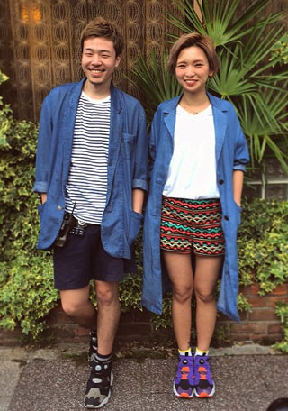 リーボックスニーカーペアルック2