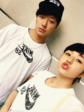 nikeペアＴシャツコーデ1