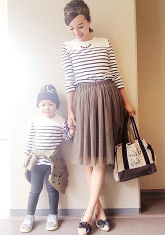 ユニクロ親子コーデ1